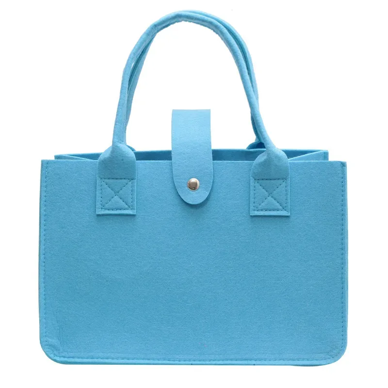 sac fourre-tout en feutre grande capacité couleur bonbon style ins, sac de courses portable à main, idéal pour cadeau de mariage et sac de transport quotidien