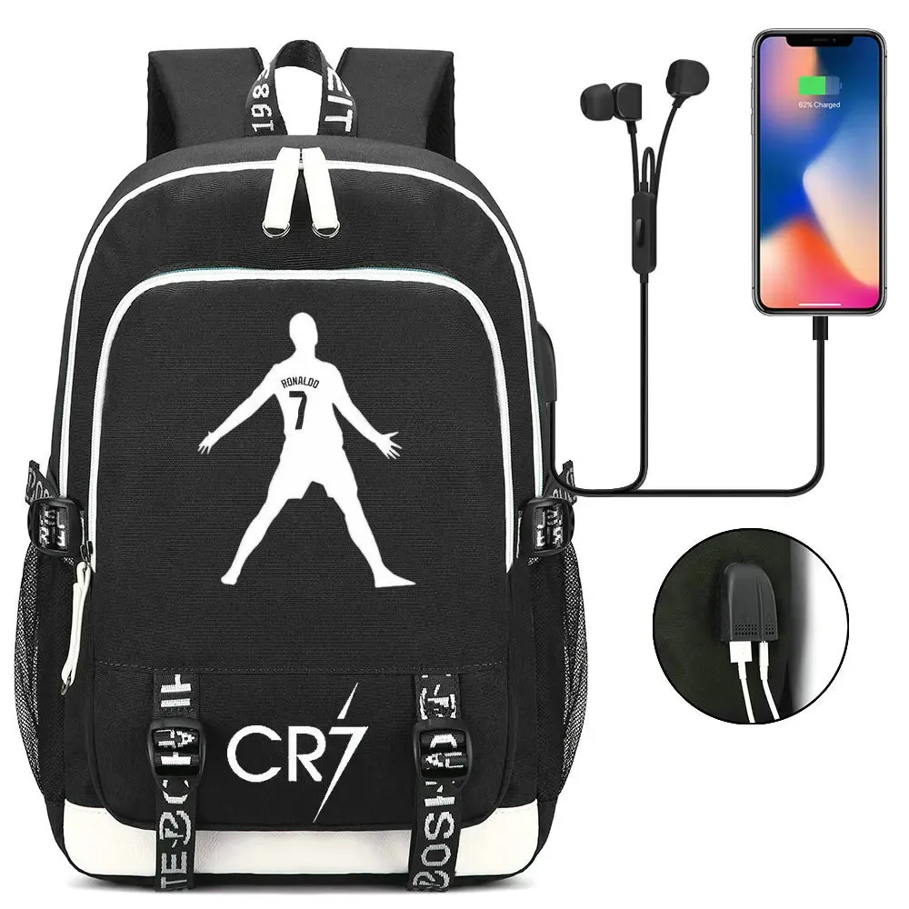 sac à dos camouflage cr7, sac d'école pour adolescents, filles, garçons, femmes, hommes, étudiants du secondaire, grand sac pour ordinateur portable, mochilas