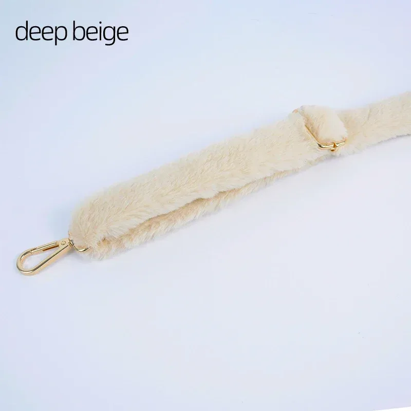 sangle de sac en peluche réglable, longue longueur chaude d'hiver, ceinture de remplacement en fourrure pour femmes, sacs à bandoulière, accessoires, 1 pièce
