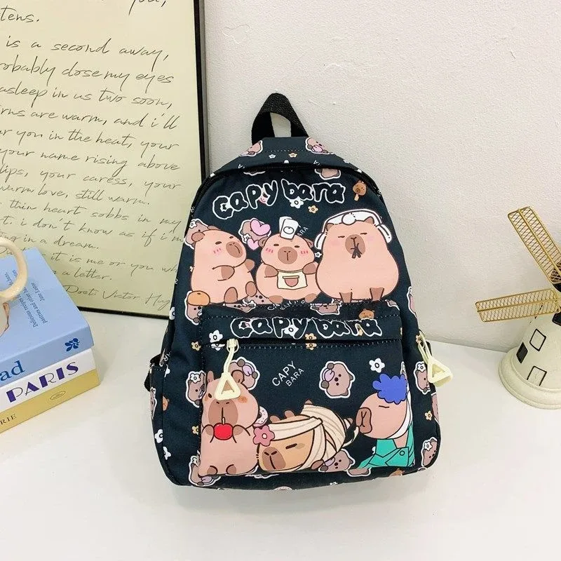 nouveau sac à dos kawaii capybara dessin animé 2026 pour femmes et filles, ultra-léger, cartable pour maternelle et élèves du primaire, motif simple, sac de livres
