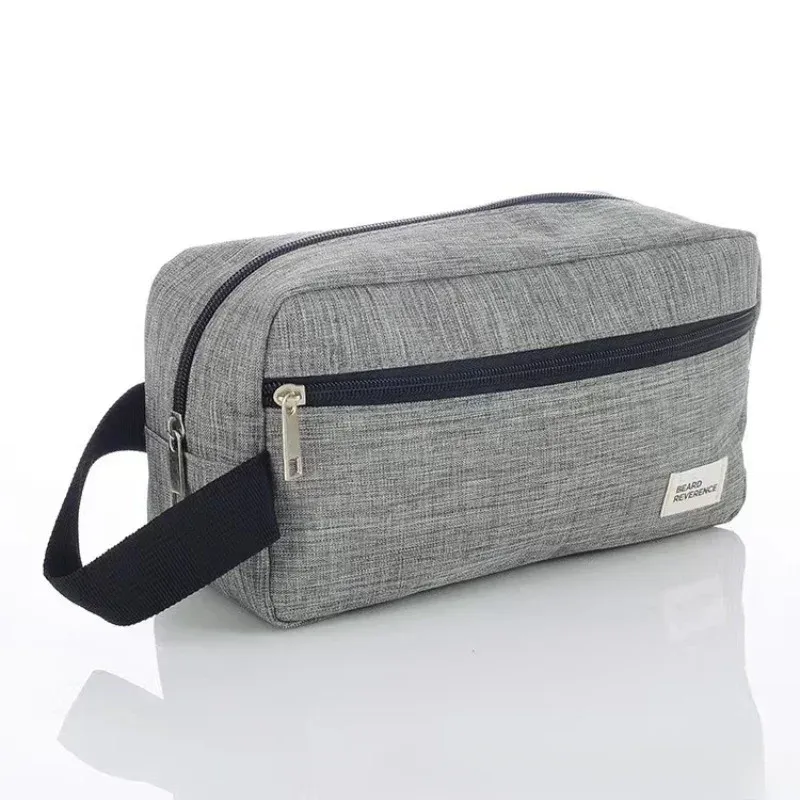 Nouvelle trousse de maquillage imperméable en tissu Oxford, organiseur de voyage pour homme, trousse à cosmétiques portable, trousse de toilette multifonctionnelle pour femme