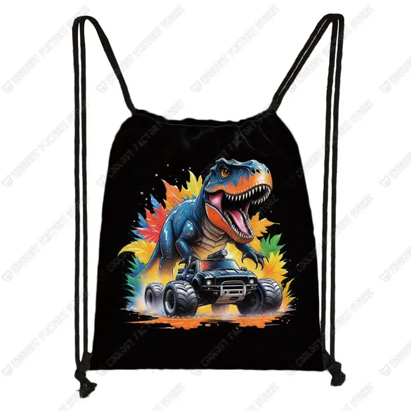 sac à dos de sport de dessin animé pour adolescent, sac à livres de jour, porte-chaussures, dinosaure, camion, impression d'ingénierie, proximité, wstring, voyage
