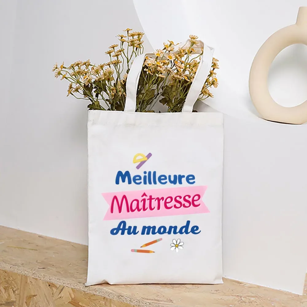 merci maîtresse femmes sacs à main mode toile sac à bandoulière grande capacité sacs fin de l'école année cadeau entreprise