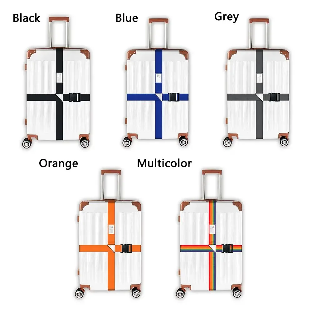 sangles de valise réglables avec étiquette nom, sangles de bagage, sangles de fixation pour valises, accessoires de voyage