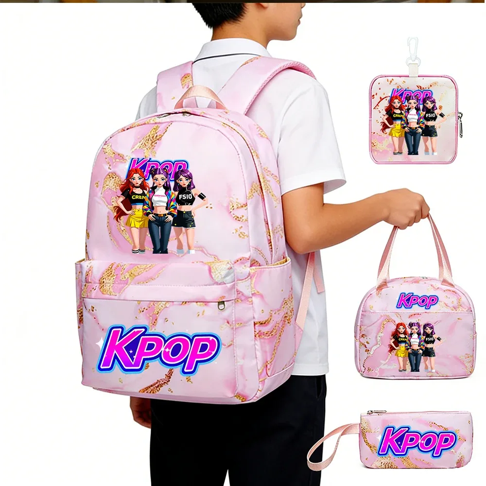 ensemble de 4 sacs à dos à motif de groupe de filles k-pop, le cadeau parfait pour les fans de k-pop