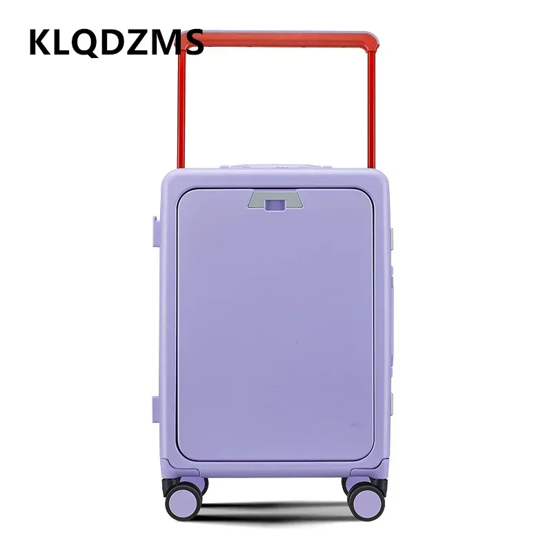 KLQDZMS 20 pouces PC valise USB charge ouverture avant ordinateur portable boîte d'embarquement multifonction boîtier de chariot 24 "bagage à main