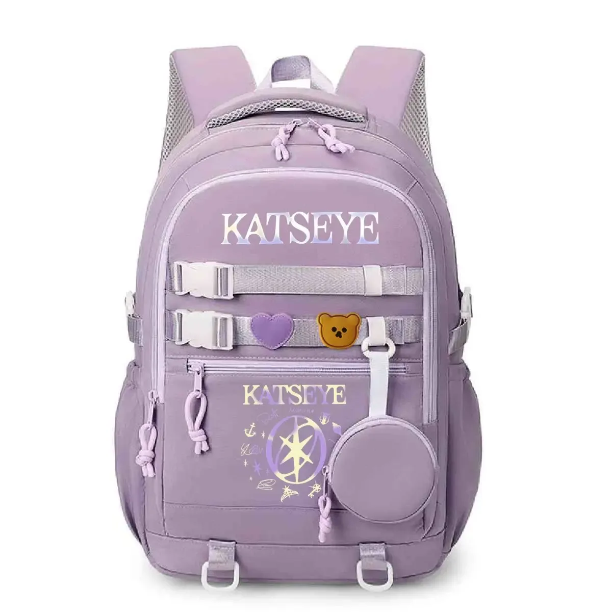 sacs à dos d'école graphiques katseye pour femmes et filles, sacoche pour ordinateur portable, cartable pour adolescentes, cadeaux pour fans de katseye