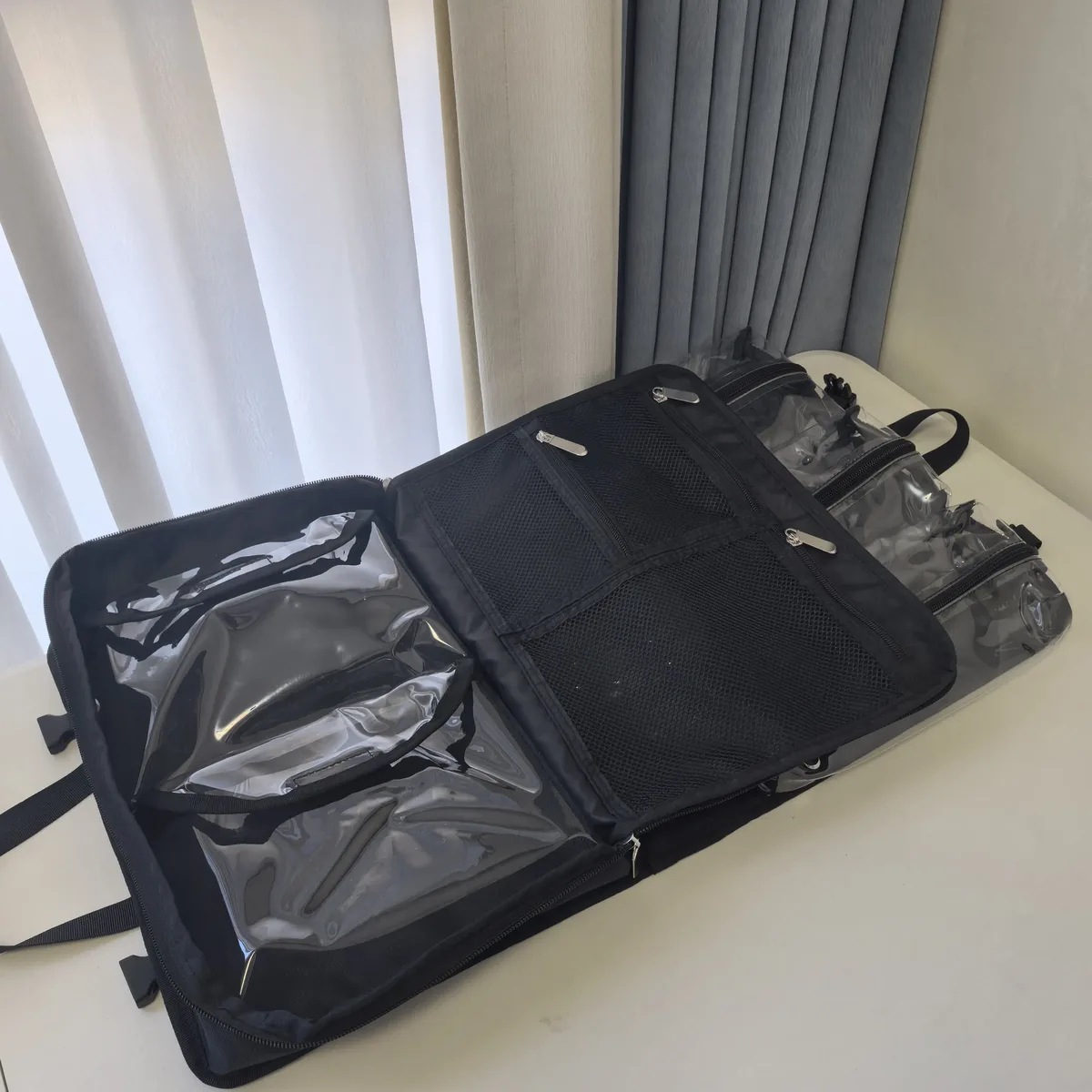 sac de maquillage professionnel, grande capacité, organiseur de cosmétiques portable avec sangle de transport, étui de maquillage pour mariage et mariée