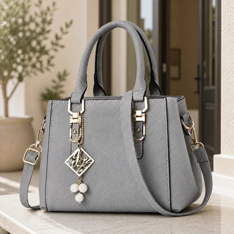 Sac à bandoulière en cuir spacieux pour femmes, sac à main quotidien décontracté avec un grand espace de rangement