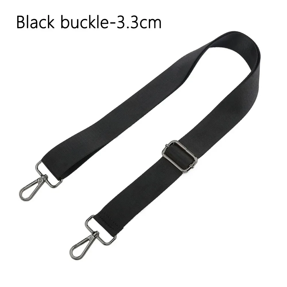 sangle de sac à main en nylon noir pour femme, poignées de remplacement réglables, ceinture amovible, poignée de sac messager, largeur de 3.8cm