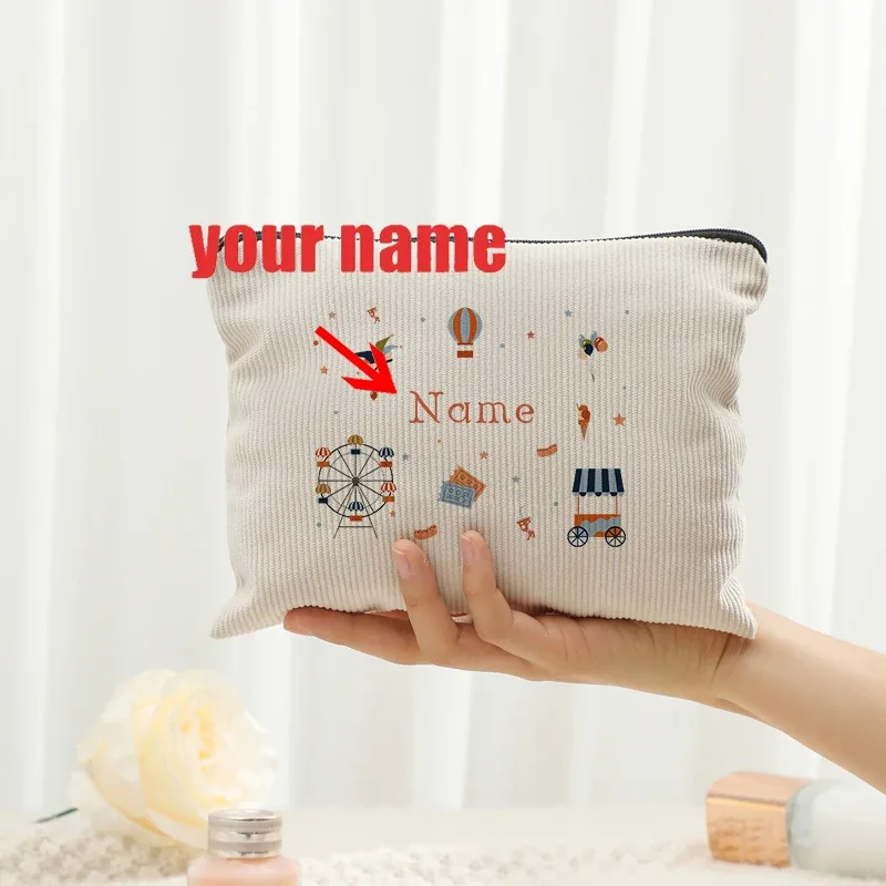 personnalisable avec nom dinosaure pastel vintage cirque motifs d'animaux de mer trousse de toilette maquillage sac de voyage garçon enfants amis cadeaux