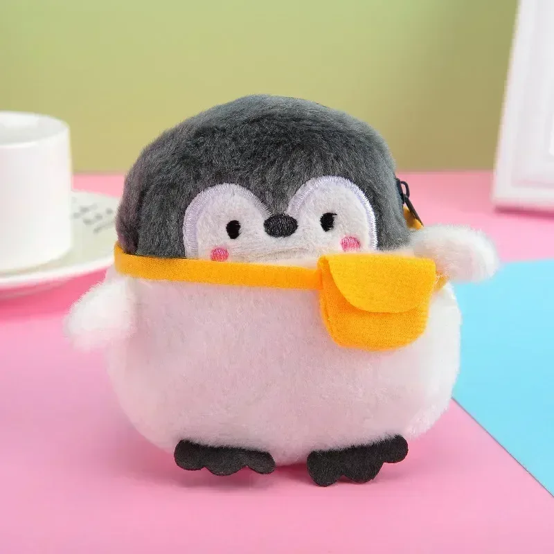 peluche gris petites baleines porte-monnaie mignon fermeture éclair femmes porte-monnaie forme de requin filles écouteur argent sac de rangement sac à clés sac à main