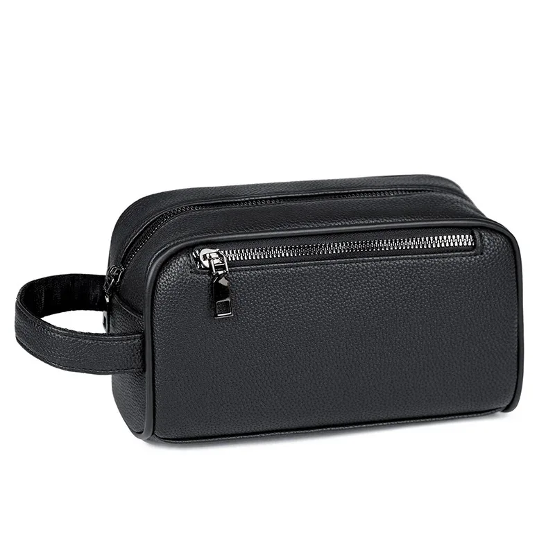 sac à main d'affaires pour homme personnalisé en cuir souple, grande capacité, sac de rangement de voyage extérieur en cuir pu