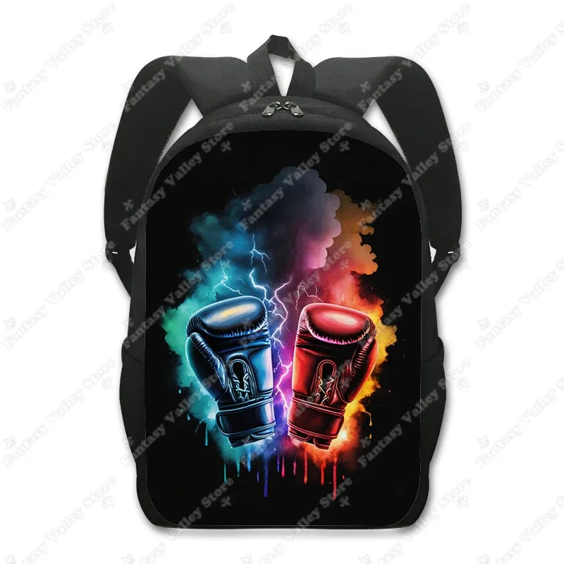 sac à dos à motif de boxeur cool pour adolescents, gants de boxe, sac à dos décontracté pour ordinateur portable, sacs d'école, cartable pour hommes et femmes