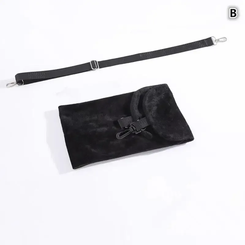 oreiller voyage cou velours doux noir glissière sac rangement bleu marine transport nuit avion confort sécurité