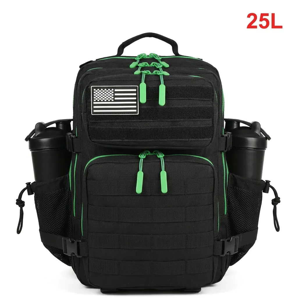 sac à dos tactique 25l pour femmes voyage en plein air randonnée bug out sac week-end exercice athlétisme sac à dos de gymnastique avec double porte-gobelet