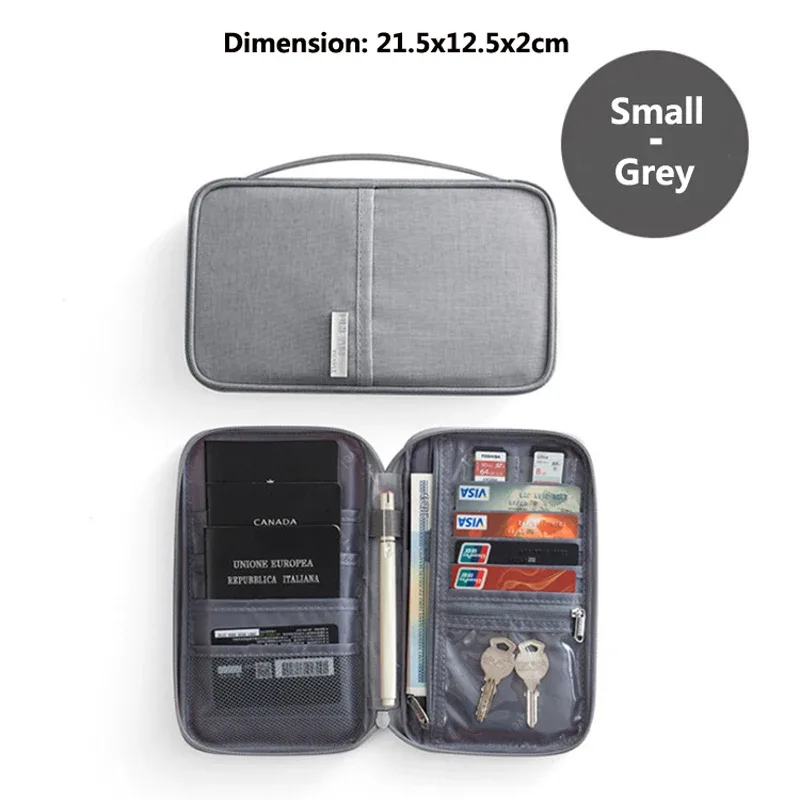 porte-passeport étanche, sac de voyage portable, organisateur de passeport multifonctionnel, mallette de documents, sac de rangement pour femmes et hommes