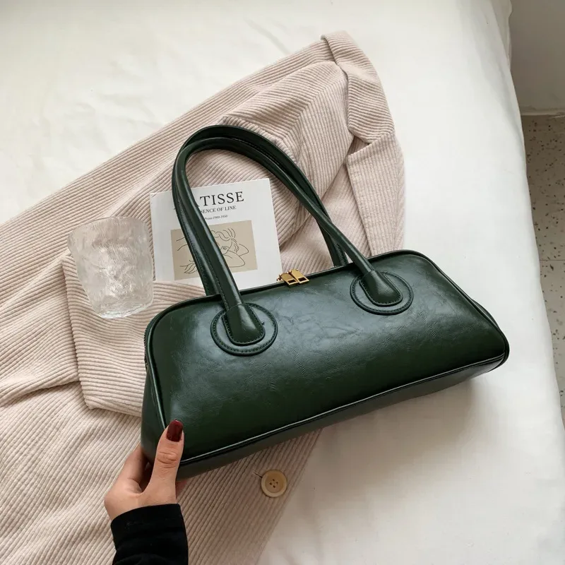 sac à main en cuir classique, sac rétro simple à porter sous le bras, sac fourre-tout élégant et stylé pour femme, sac à bandoulière polyvalent pour tous les jours