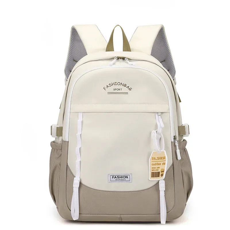 sac à dos pour collégiennes, style ins, collège, lycée, polyvalent, bloc de couleur double