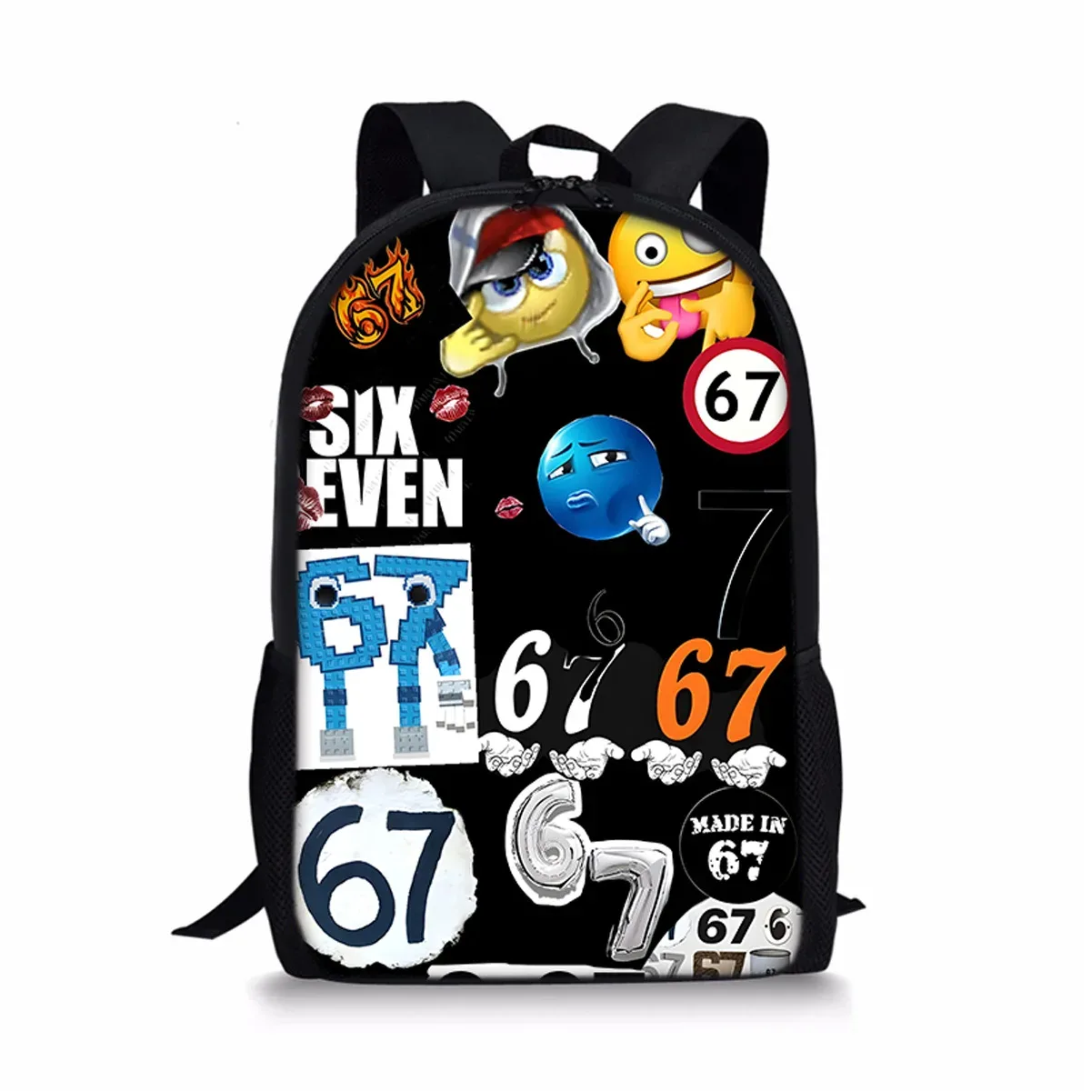 sacs à dos classiques populaires et amusants 67 six sept pour écoliers, sacs d'école imprimés en 3d, sacs à dos oxford imperméables pour garçons/filles, sacs à dos pour ordinateur portable