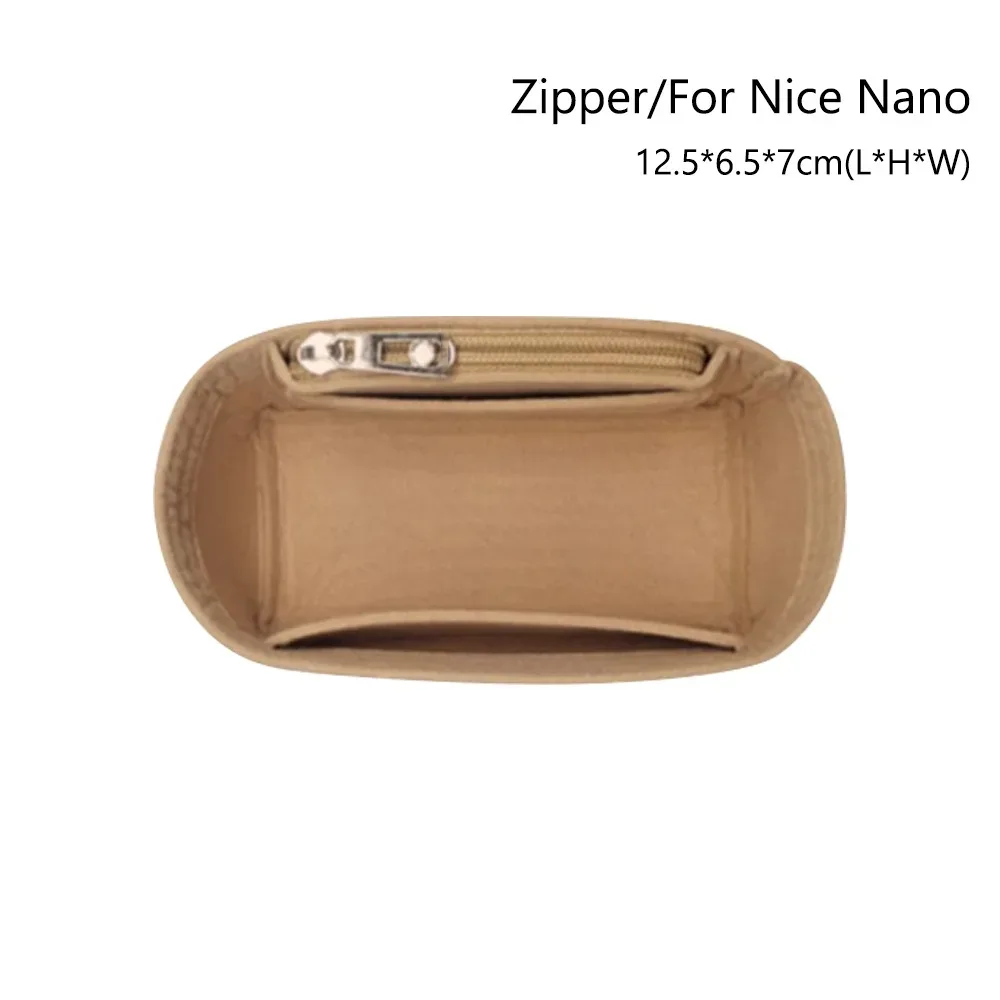 organisateur de sac à main en feutre, insert de sac, support de rangement, doublure de sac, sac interne portable pour lv nice nano/mini/bb