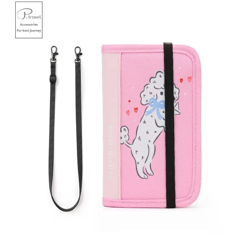 portefeuille de voyage rfid, porte-passeport, organisateur de cartes de crédit, pochette à fermeture éclair, organisateur de documents, accessoires de voyage antivol