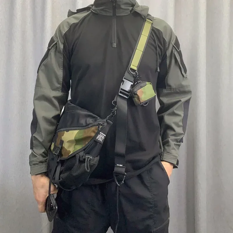 sangle de sac bandoulière tactique à dégagement rapide et réglable pour homme, style techwear, accessoires de sac pour sport et plein air