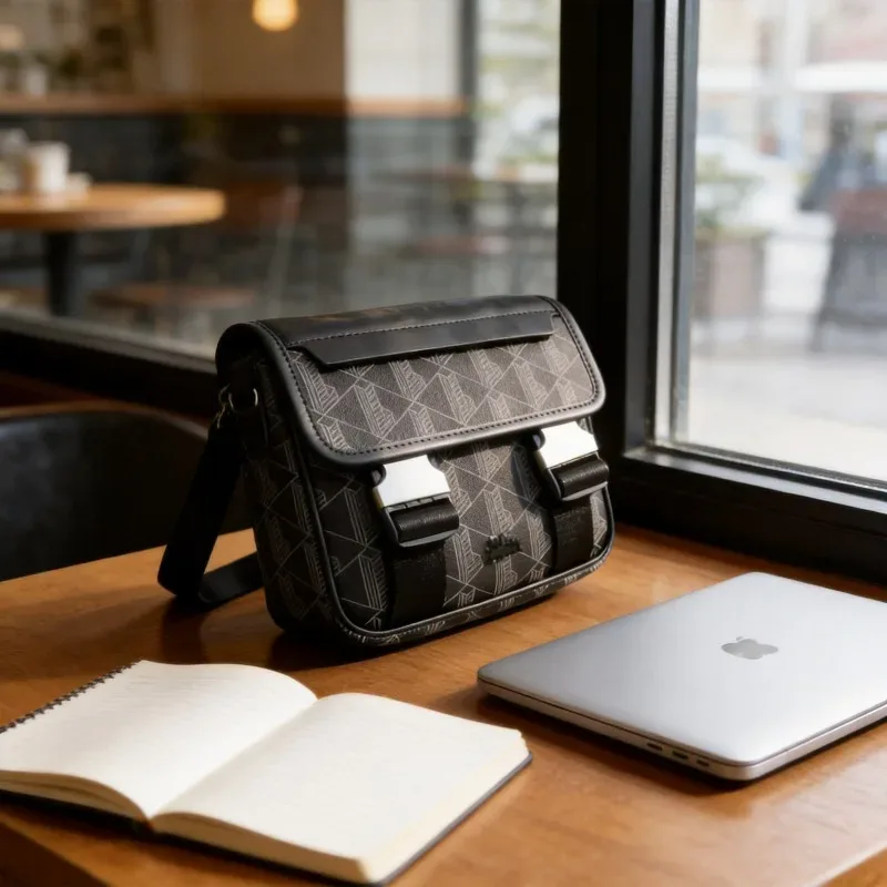 nouveau sac messager rétro imprimé pour homme, sac bandoulière décontracté en pu tendance, sac à main pour garçon à la mode pour ranger le téléphone portable