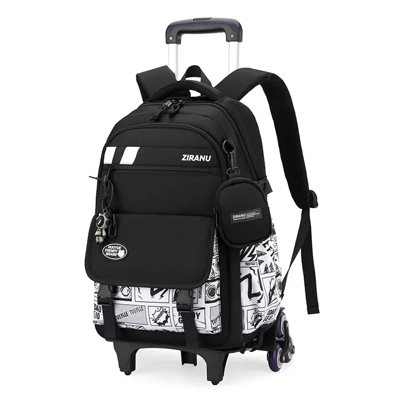 sac à dos à roulettes pour enfants, ensemble de sacs à dos à roulettes pour garçons, sac d'école avec roulettes, sac à bagages roulant, sac de livre pour étudiants