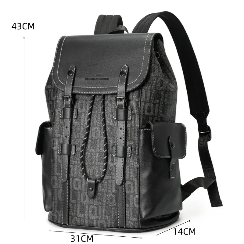 mode nouveaux hommes sac à dos affaires 15 pouces sacs pour ordinateur portable grande capacité en plein air voyage sac à dos décontracté lettre impression sacs à dos mâle