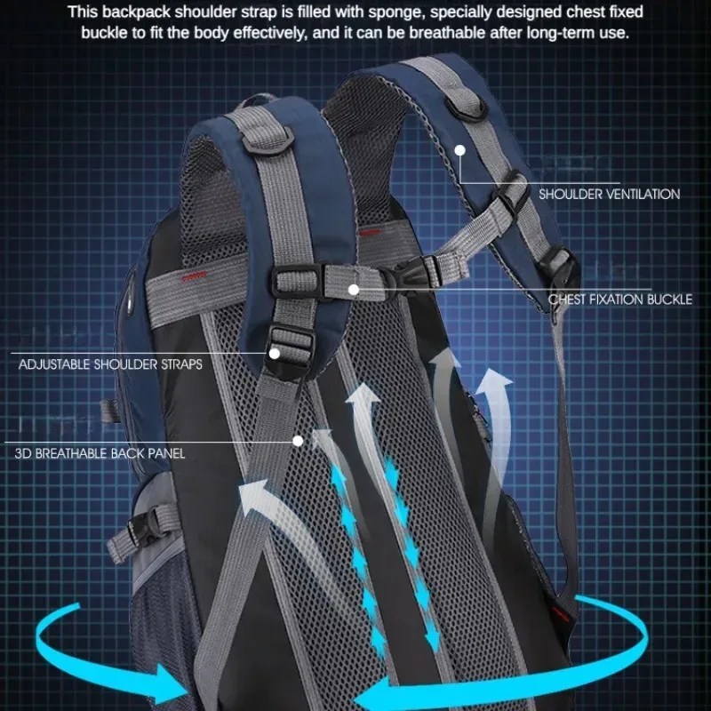 sac à bandoulière pour hommes et femmes, nouveau sac de randonnée en plein air de 40l, sac de sport, sac à dos de voyage de loisirs, sac de grande capacité