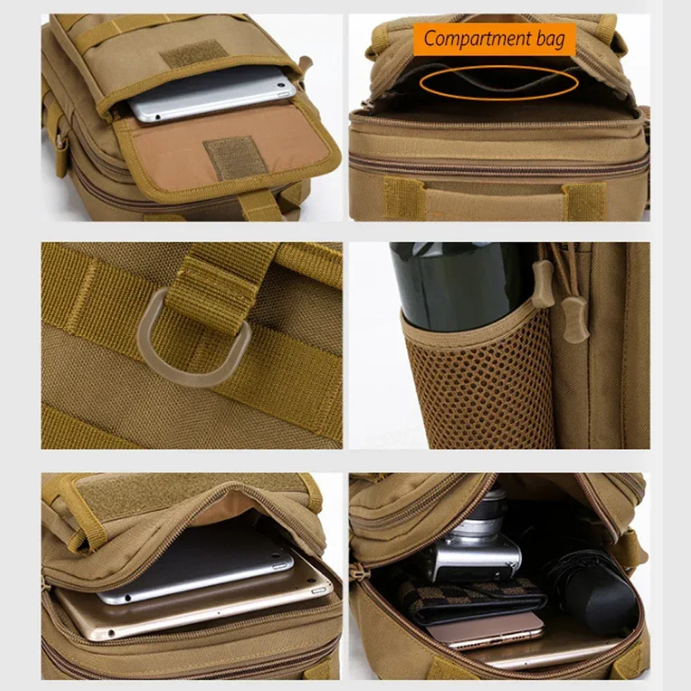sac de taille tactique molle, sac à main d'extérieur étanche camping voyage randonnée trekking chasse sacs à bandoulière messager sac de pêche