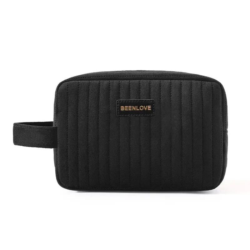 sac de rangement pour maquillage en velours pour la saison froide, grande capacité, pochette cosmétique pour pinceaux, cosmétiques, voyage, rangement quotidien