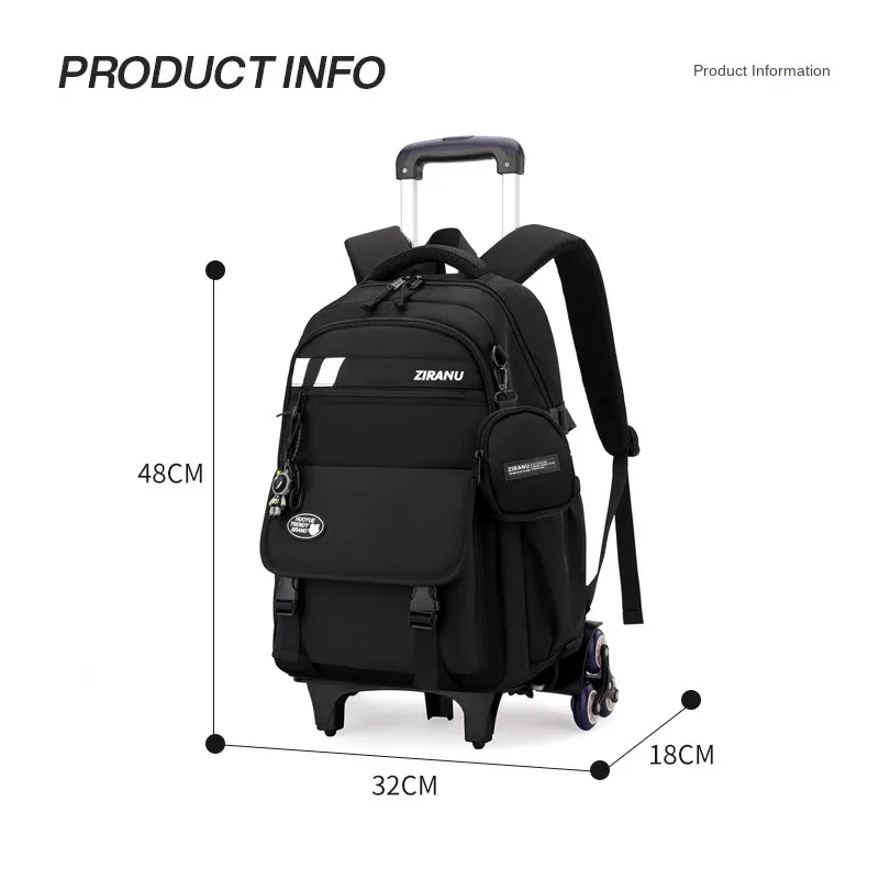 sac à dos à roulettes pour enfants, ensemble de sacs à dos à roulettes pour garçons, sac d'école avec roulettes, sac à bagages roulant, sac de livre pour étudiants
