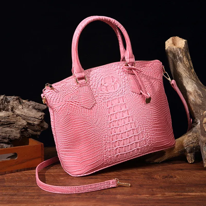 sac à bandoulière en cuir gaufré croco grande capacité, sac à main de luxe ombré pour femme, sac de voyage, cadeau