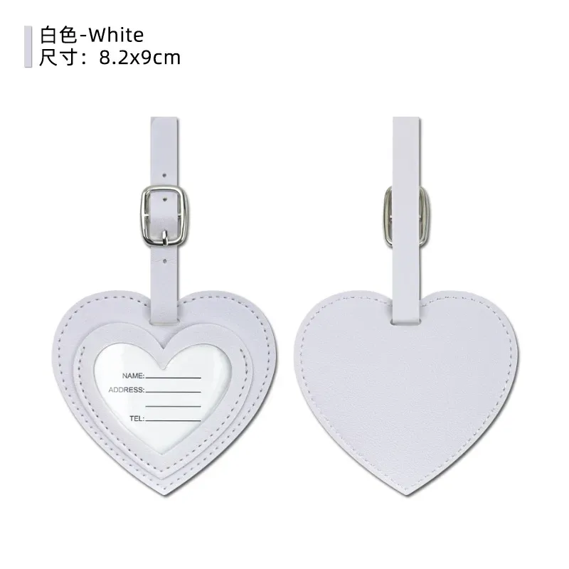 étiquette de bagage personnalisée en cuir pu avec nom et lettres diy, étiquette de valise de luxe en gros, breloque de sac cadeau pour anniversaire de mariage