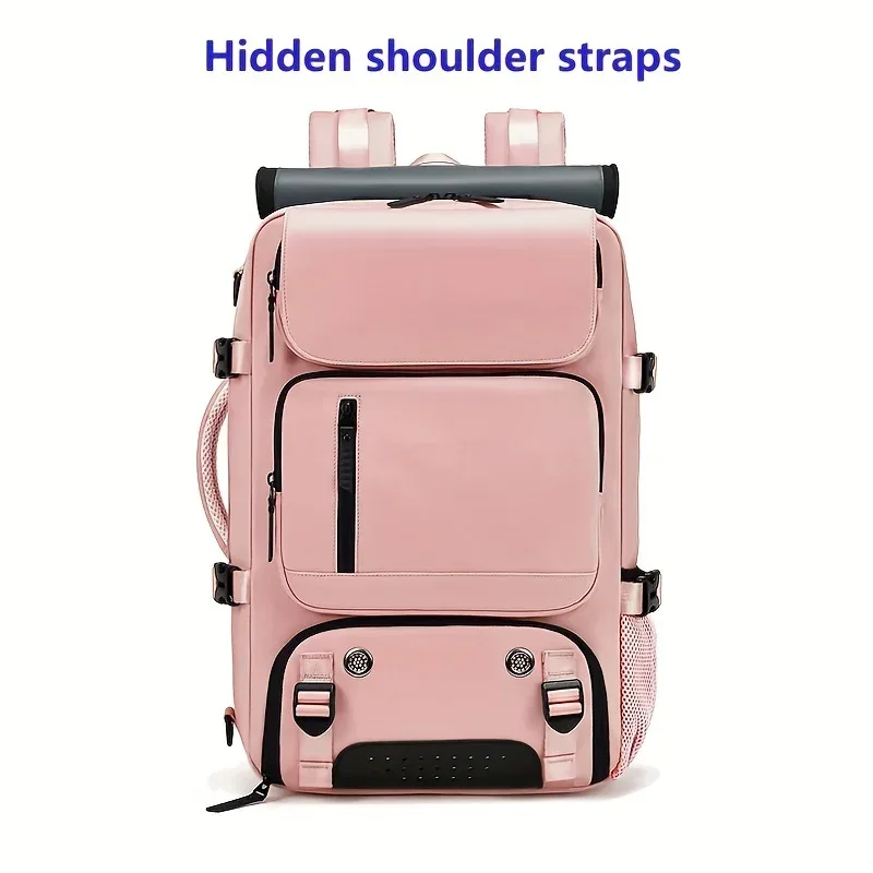 sac à dos de voyage pour femme, sac à dos imperméable pour ordinateur portable de 16 pouces avec sac à chaussures, port de chargement usb caché, sac à dos de randonnée et de camping