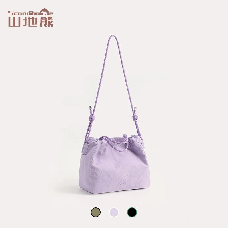 sac fourre-tout à cordon de grande capacité, sac à main léger en nylon de 9,5 l, sac à bandoulière imperméable pour femmes, sac à bandoulière multi-positions