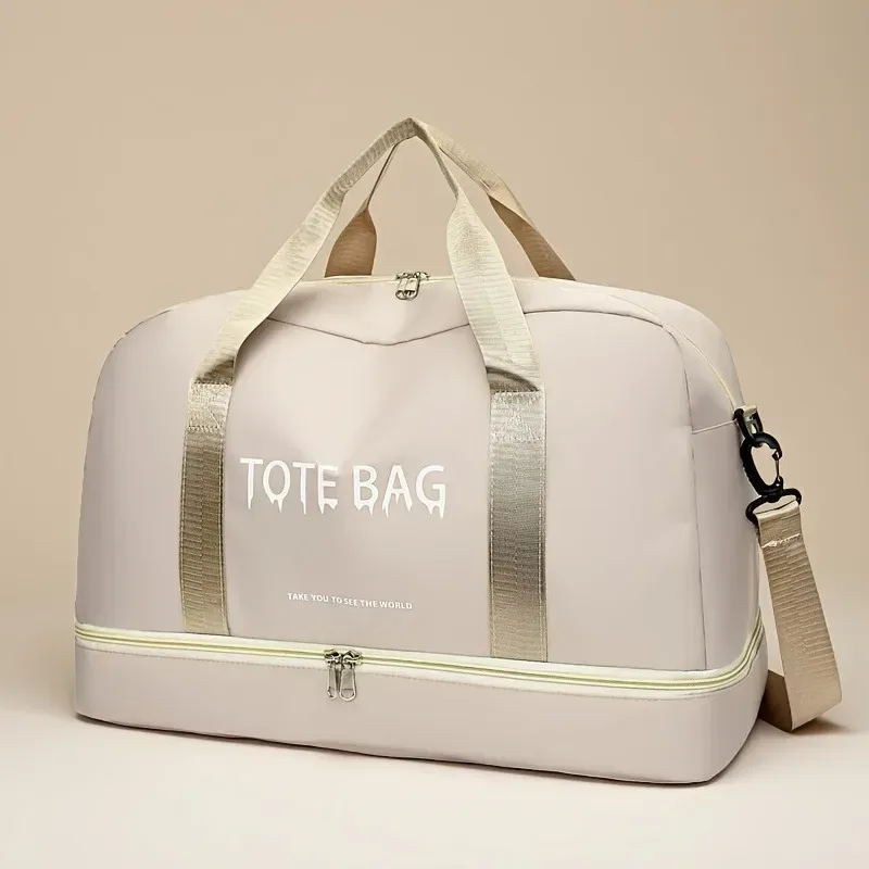sac de voyage multifonctionnel de grande capacité avec bandoulière réglable, sac de sport décontracté en nylon durable pour le sport