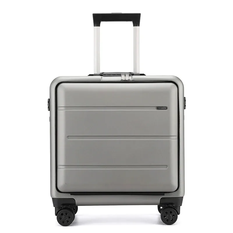 valise pc roulettes toupies gris bleu argent unisexe voyage affaires travels suitcase trolley bagage