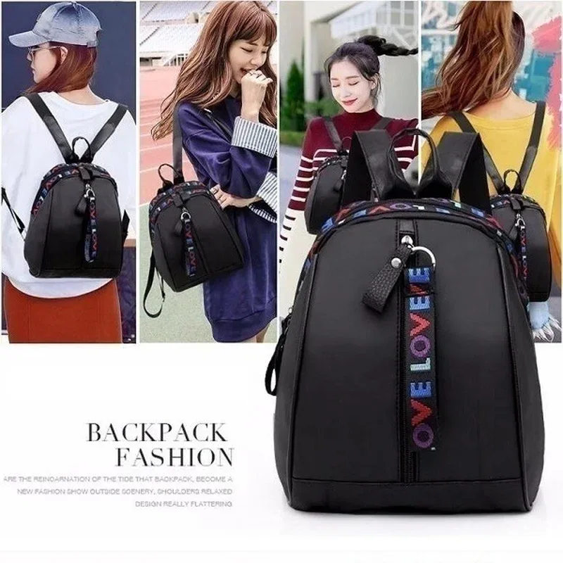 mini sac à dos pour hommes, petit sac d'école à bandoulière noir pour hommes, toile de styliste, étanche, sport, voyage