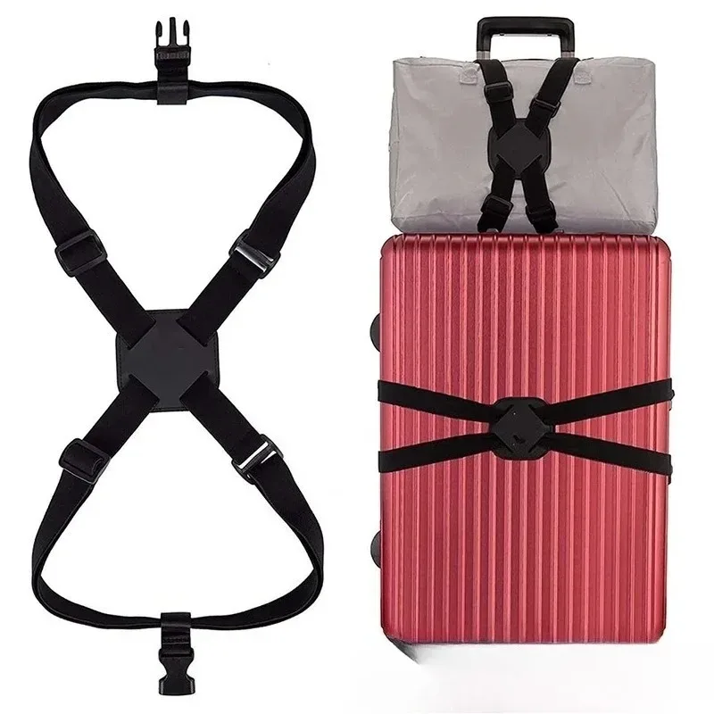 sangle de bagage en nylon élastique réglable avec boucle pour valise, ceinture de fixation pour bagages, accessoires de voyage