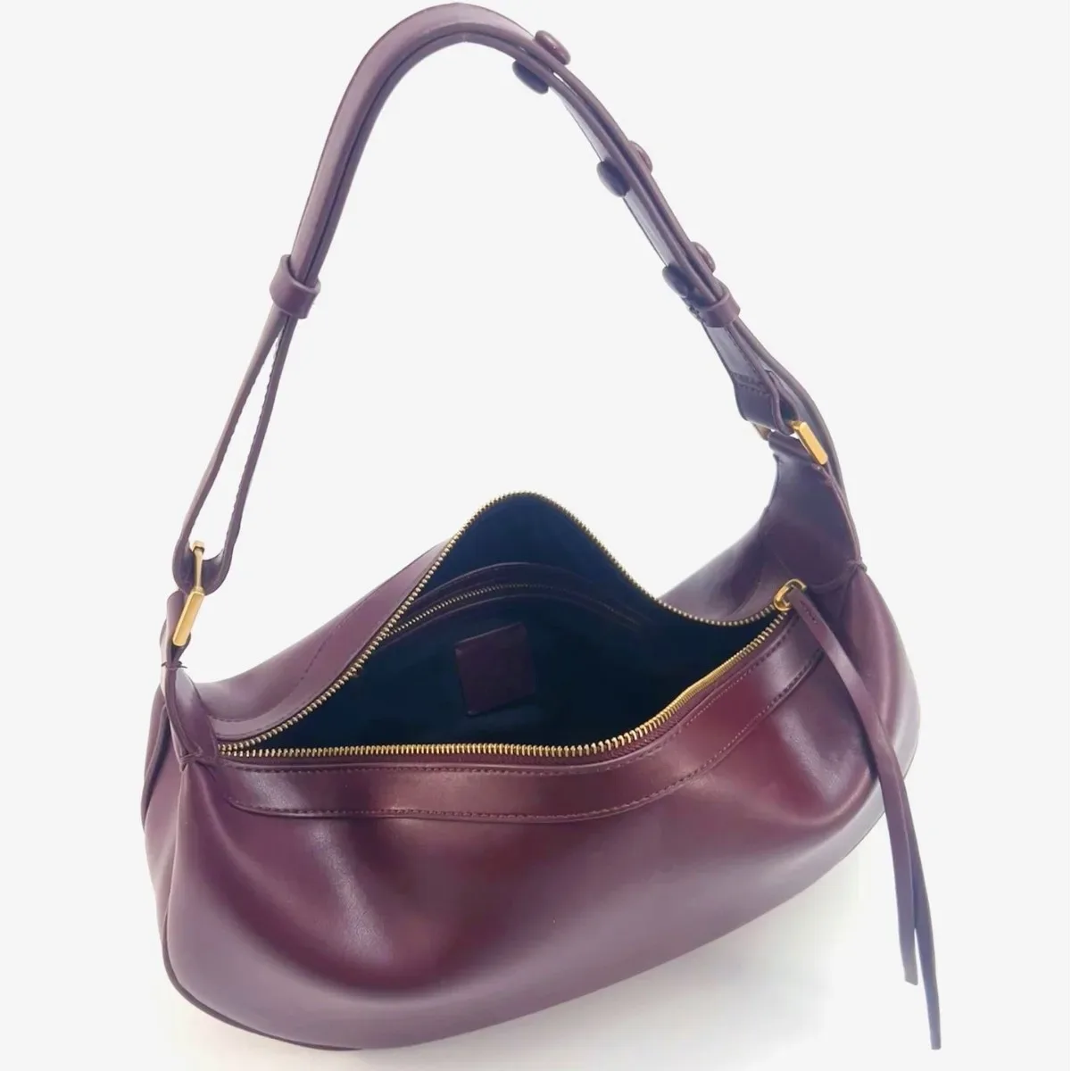 sac à bandoulière en forme de croissant pour femme, grande capacité, sacs à bandoulière en cuir pu tendance, sac à main à la mode