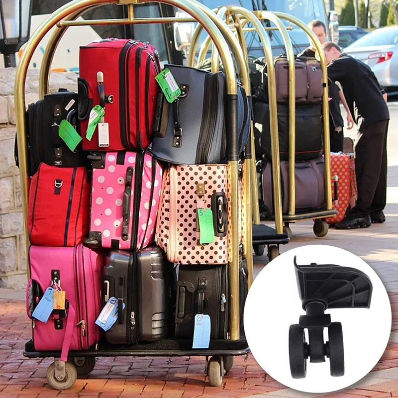roues remplacement plastique noires pivotantes 360 degres accessoire voyage utilisation facile durables universel valise