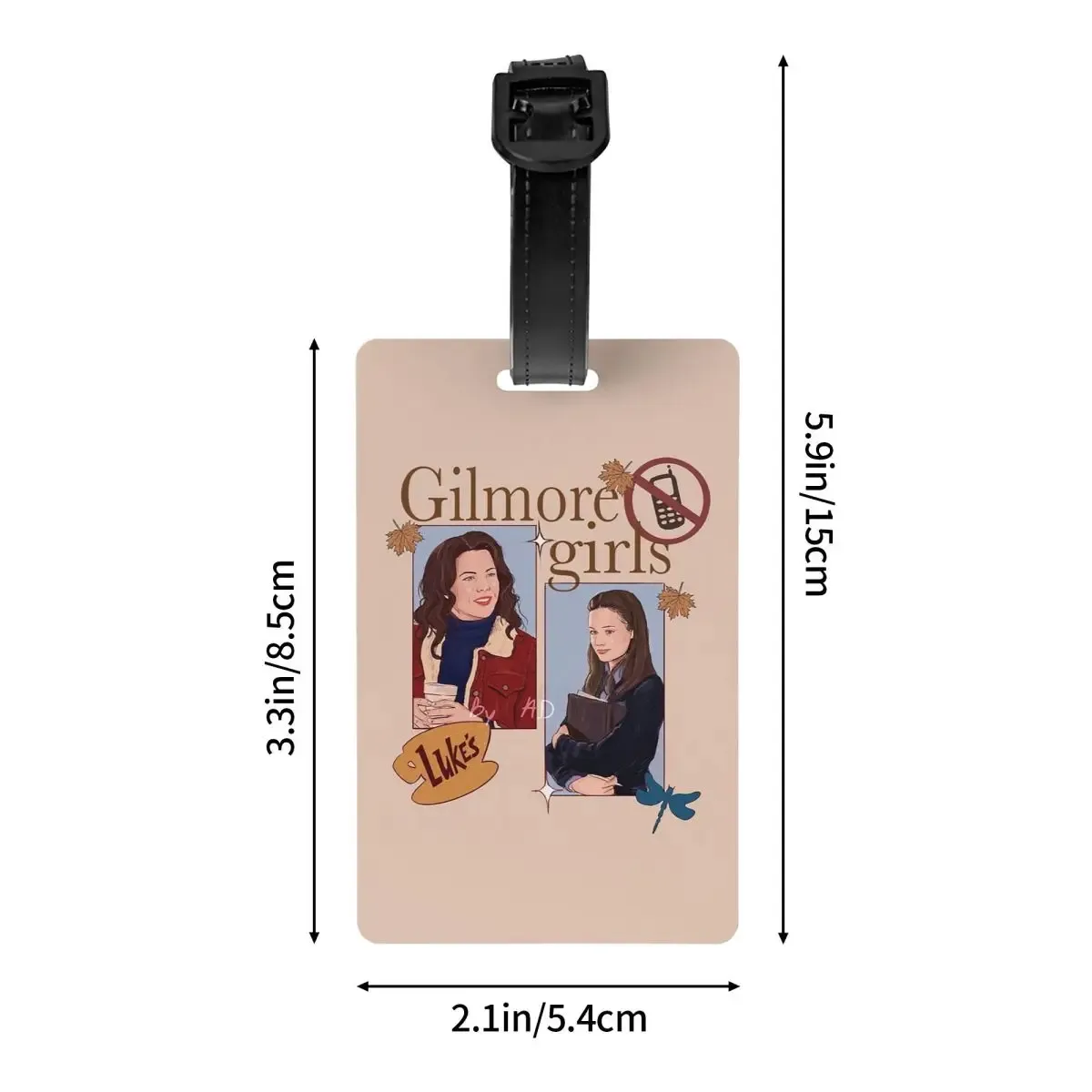 étiquettes à bagages graffiti gilmore girls, accessoires pour valises, étiquette de bagage de voyage, porte-étiquette d'embarquement, porte-nom, adresse