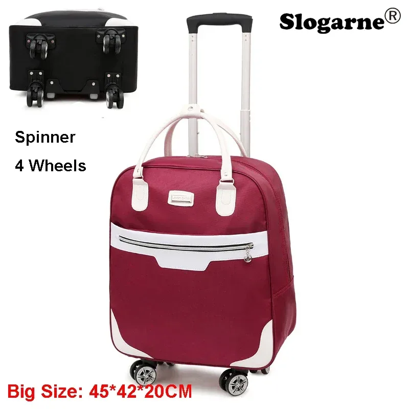 mode bagages roulants femmes 4 roues spinner voyage sacs hommes voyage d'affaires sacs oxford valise étanche chariot bagages