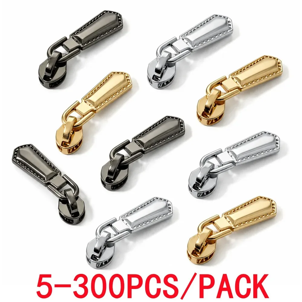 5/200/300pcs 3 # glissières de fermeture éclair en nylon, tirettes de remplacement pour sacs et vêtements, kit de réparation de fermetures éclair, accessoires de couture