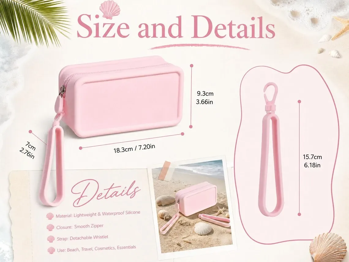 sac de plage personnalisé, sac étanche, organiseur de crème solaire, organiseur de lunettes de natation, sac de voyage étanche, trousse de toilette étanche