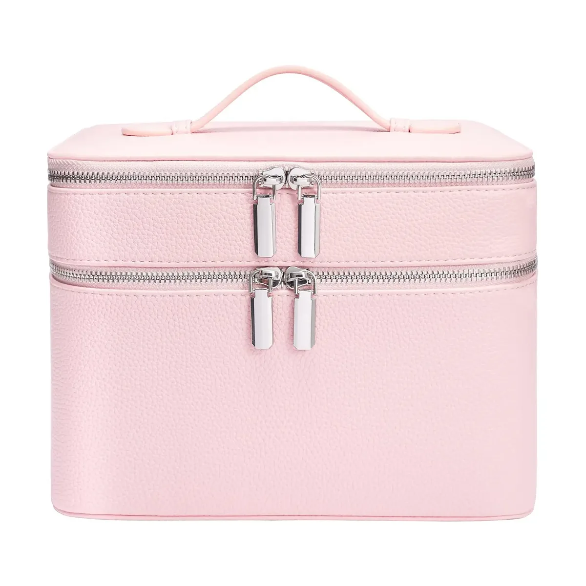 sac de maquillage professionnel portable à double couche, trousse à outils de soin de la peau, boîte de rangement en pu pour les cils, sac cosmétique multi-compartiments