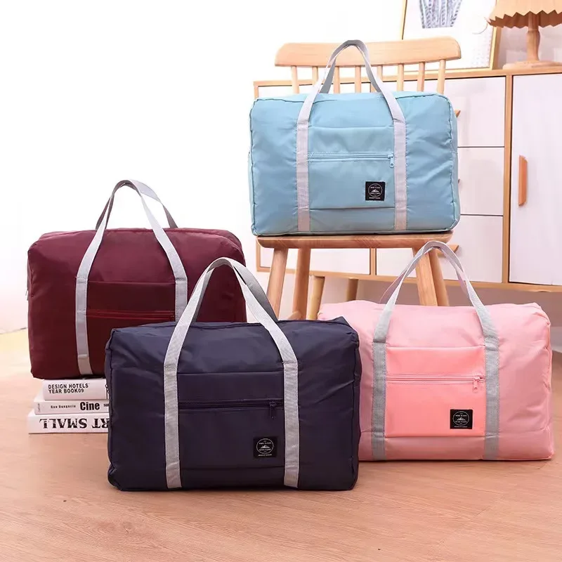sac à main de voyage, sac à bagages, sac de rangement de voyage, sac d'avion à bandoulière simple de grande capacité, sac pliant étanche pour femmes